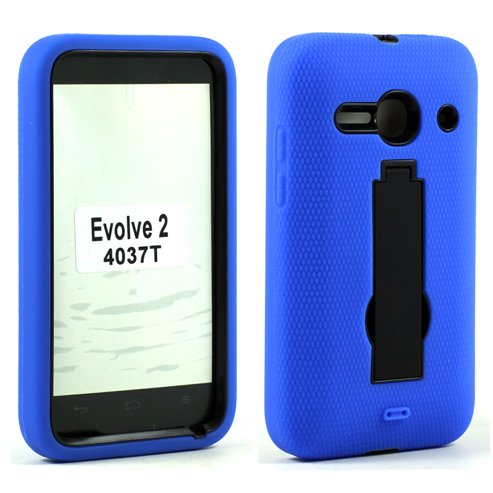 Alcatel ONE Touch Evolve 2 4037T Armor Hybrid Stand Case (Blue)